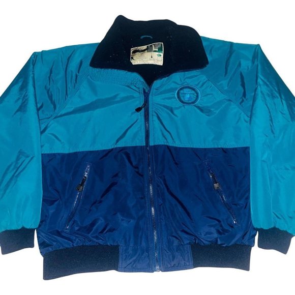 Vintage Other - Vintage 90s Aqua Berry Colorblock Winter Jacket Large